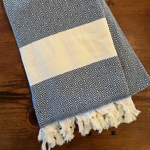 Teema Cotton Turkish Towel - THE NAVY COASTAL